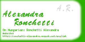 alexandra ronchetti business card
